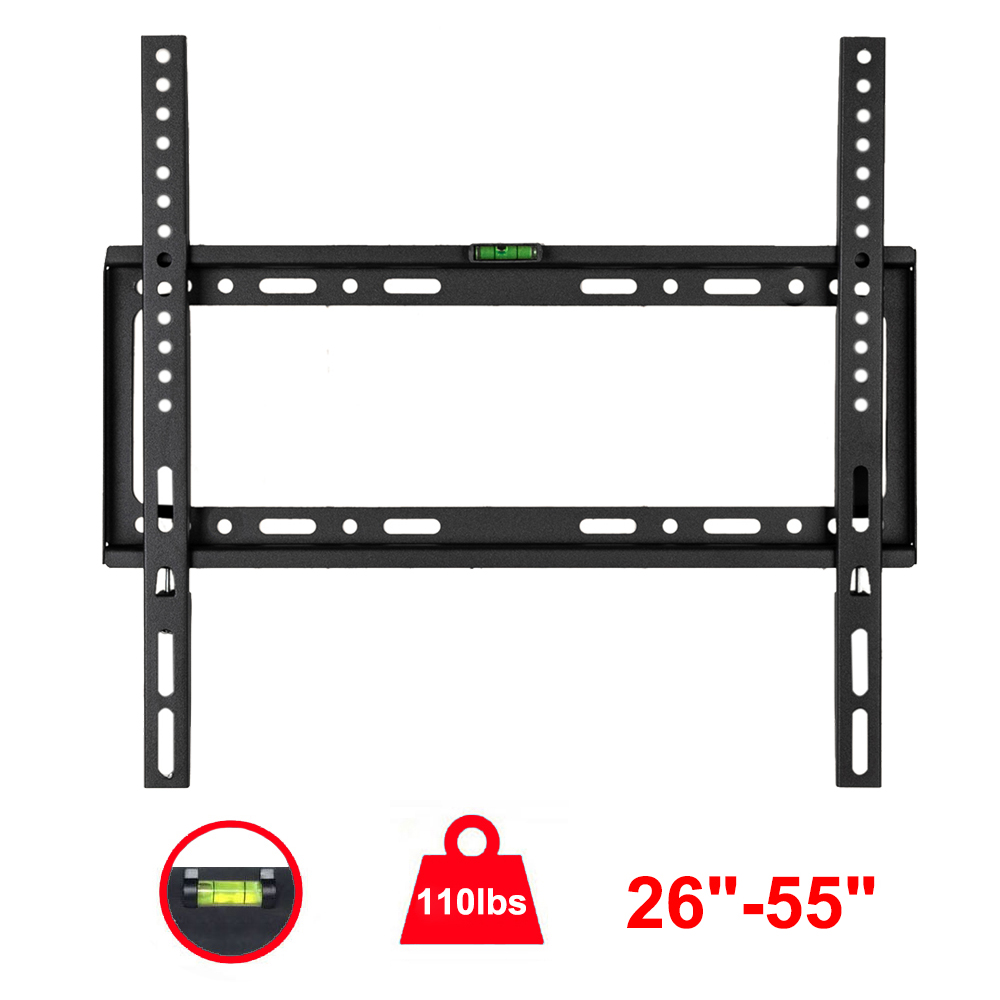 SLIM LCD LED PLASMA FLAT TV WALL MOUNT BRACKET SET 24 30 32 37 42 46 47 50 52 55